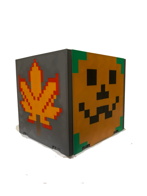 Autumn themed pet bowl stand