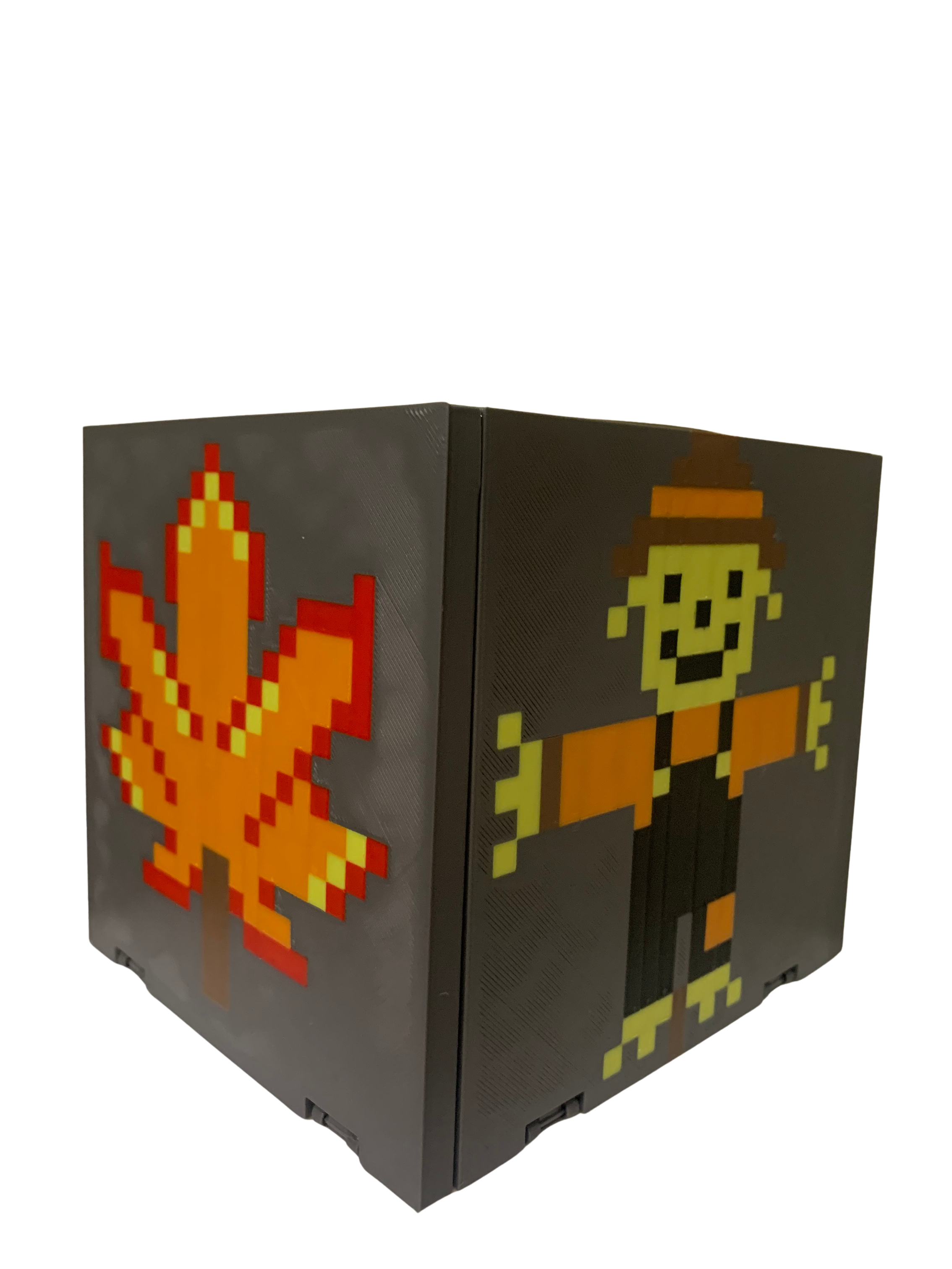 Autumn themed pet bowl stand
